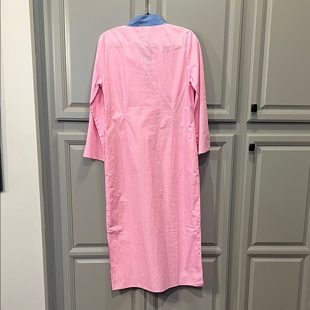 Sail to Sable Pink Long Sleeve Tunic with Blue Trim - Picture 3 of 4